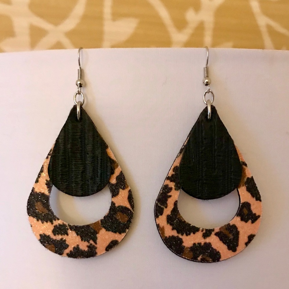 Cheetah print earrings